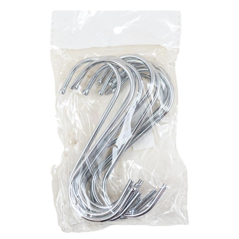 Gancho metalico tipo s 10pc 10cm