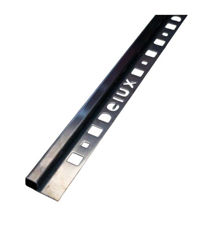 Perfil de piso cuadrado 2.50mt negro mate