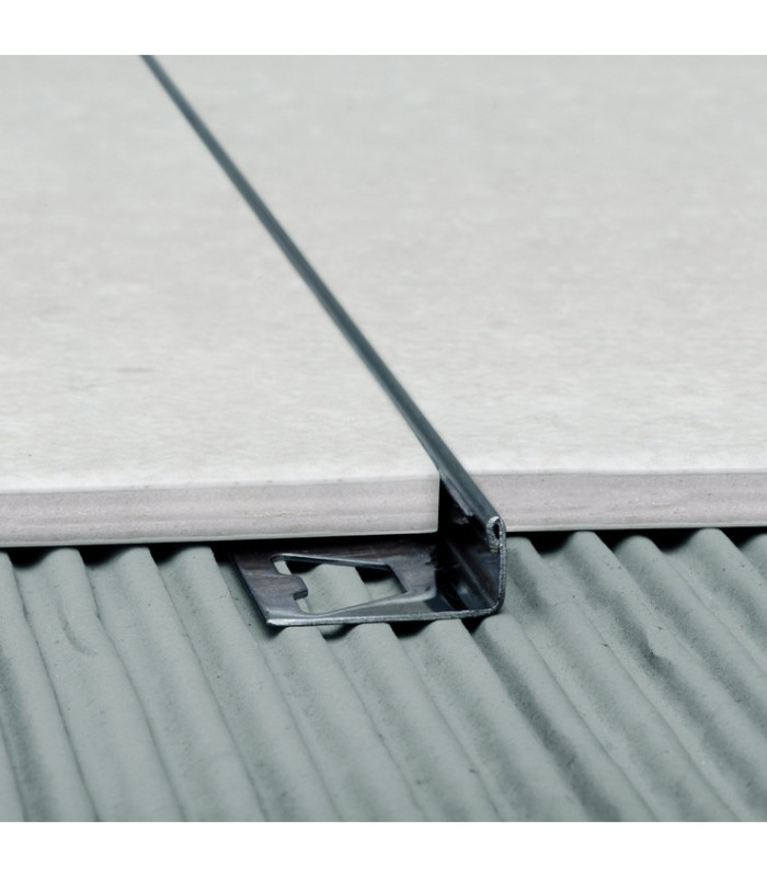 Perfil de piso L 2.50mt 10h plata brillo