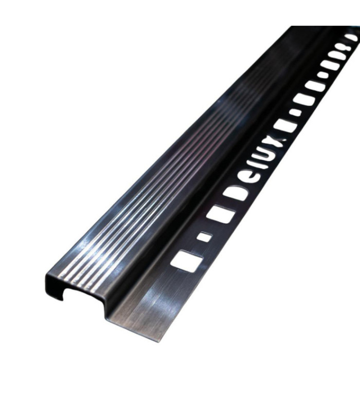 Perfil de piso escalon 2.50mt negro mate