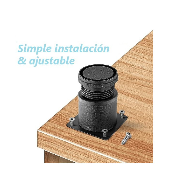 Patita negro de acero inoxidable 50x50