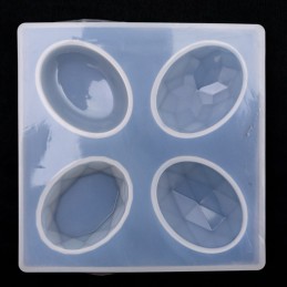 Molde de silicona dijes oval 4 diseños 95x95mm