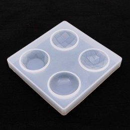Molde de silicona circular 4 diseños 95x95mm