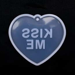 Molde de silicona colgante corazon 67x60mm
