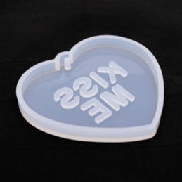 Molde de silicona colgante corazon 67x60mm