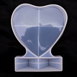 Molde de silicona corazon con base 14.7x13.6cm