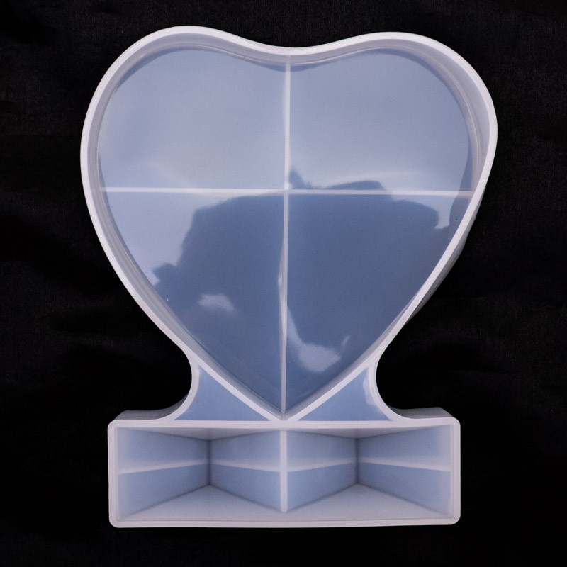 Molde de silicona corazon con base 14.7x13.6cm