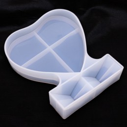 Molde de silicona corazon con base 14.7x13.6cm