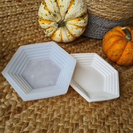 Molde de silicona plato geometrico 160x160mm