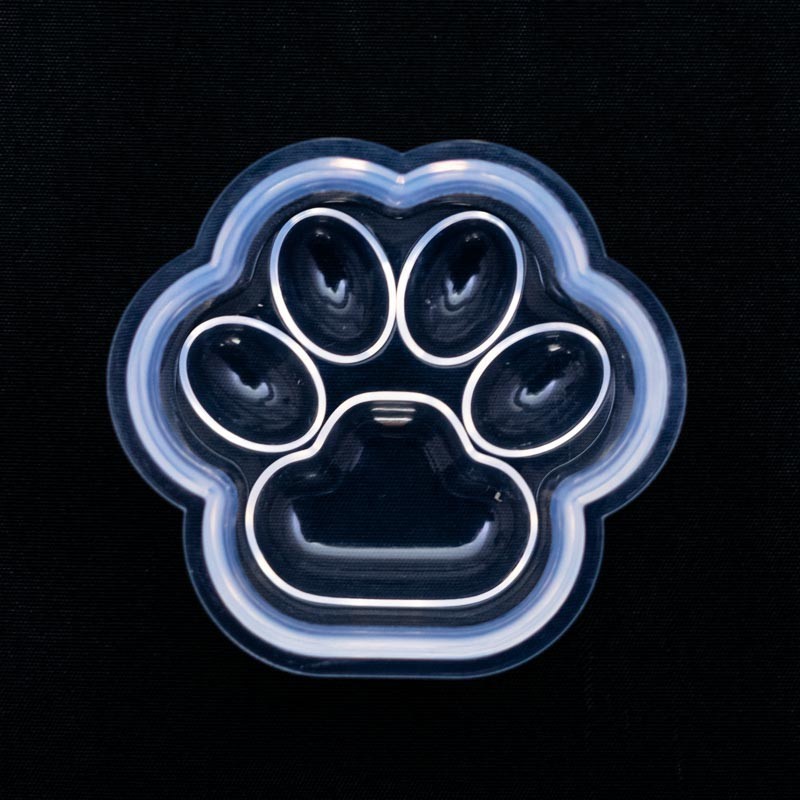 Molde de silicona palma de gato con brillo 54x48x2