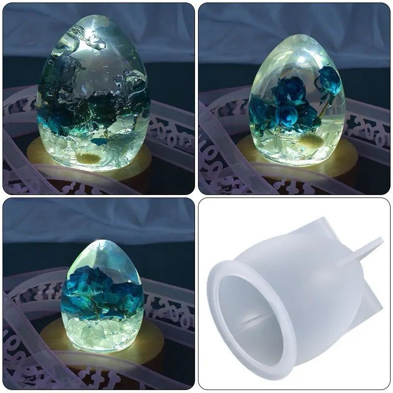 Molde de silicona forma de huevo 7.6x6.4mm