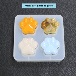 Molde de silicona pata de gato 10x9.5x1cm