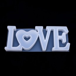 Molde de silicona letra love 21x8.8cm