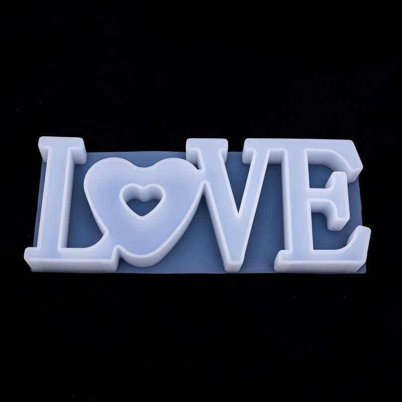 Molde de silicona letra love 21x8.8cm