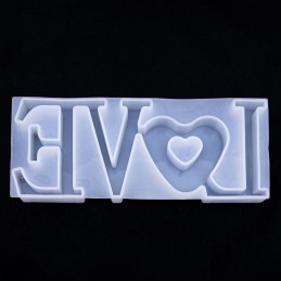 Molde de silicona letra love 21x8.8cm