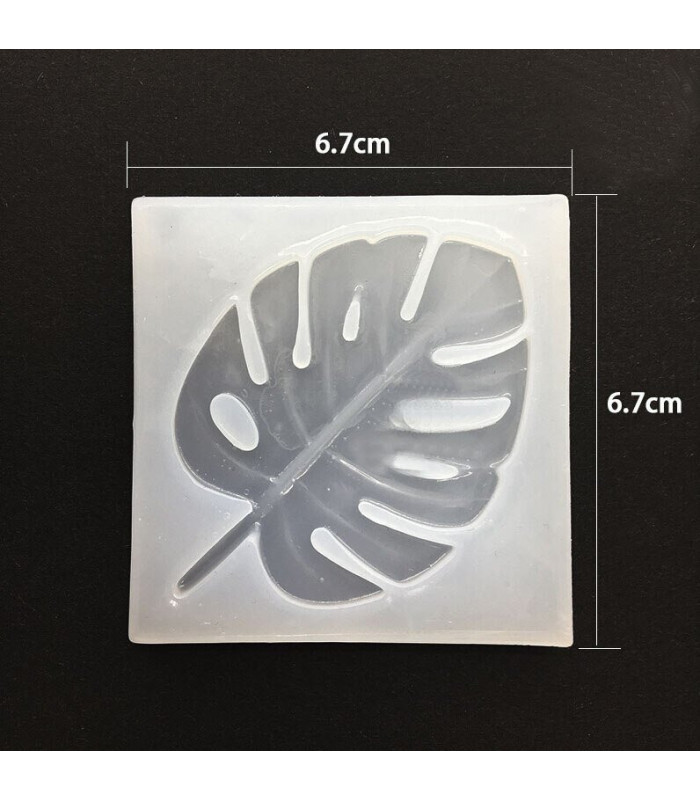 Molde de silicona hoja 6.5x6.5x0.7cm