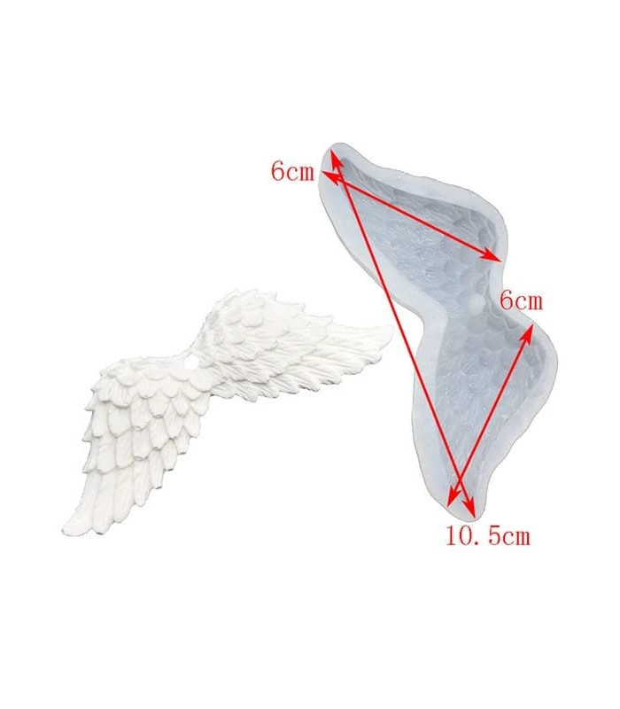 Molde de silicona alas de angel 6x10.5cm