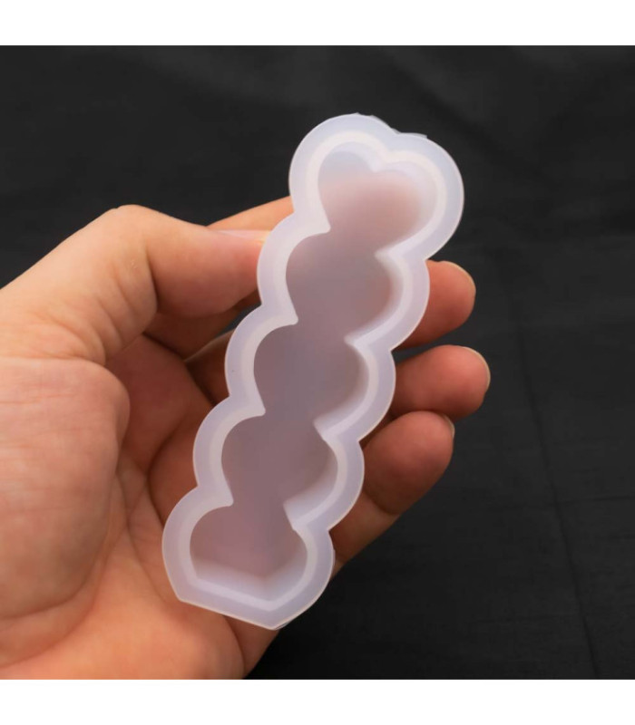 Molde de silicona bara de corazon 32x95mm