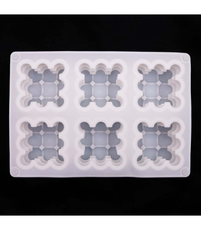 Molde de silicona cubo con borde circular 229mm