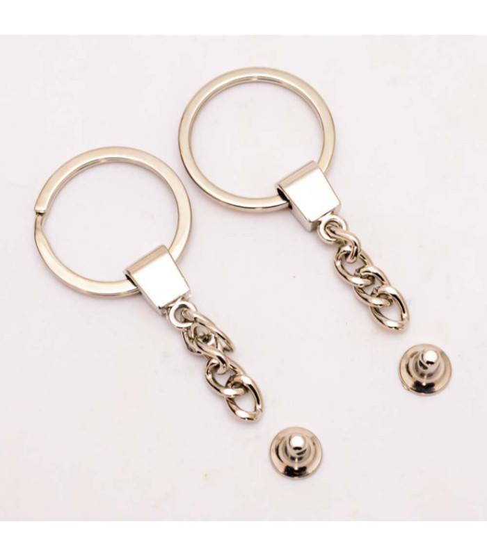 Accesorio para llavero plateado 5pc