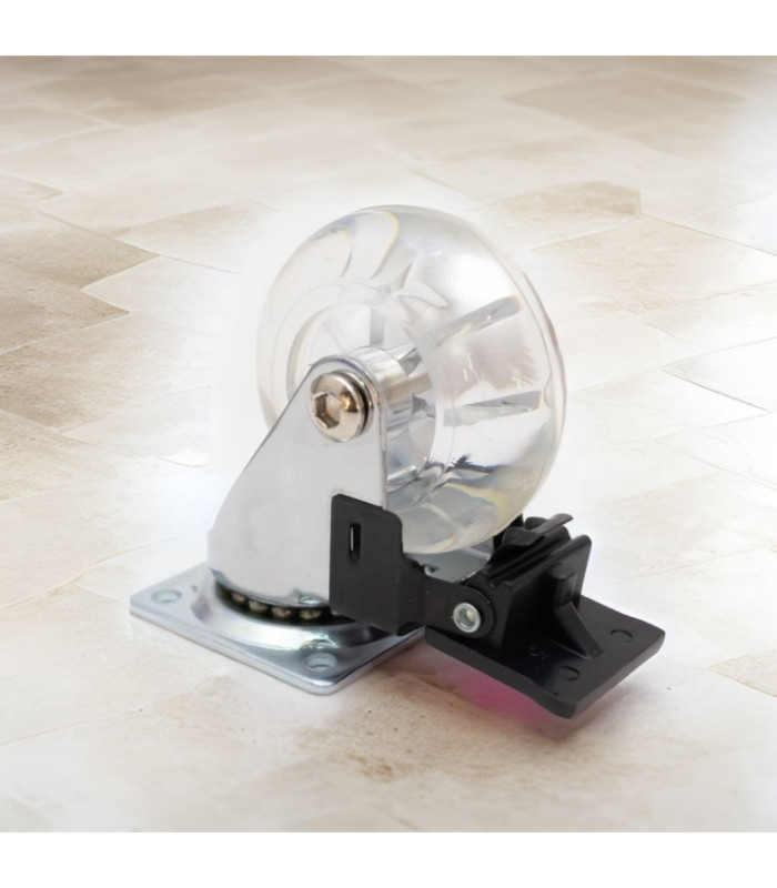 RUEDA GIRATORIO CON FRENO 62MM 30KG