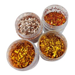 Glitter mix gama dorada 4pc