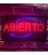 Cartel electronico ABIERTO (color rojo intermitent