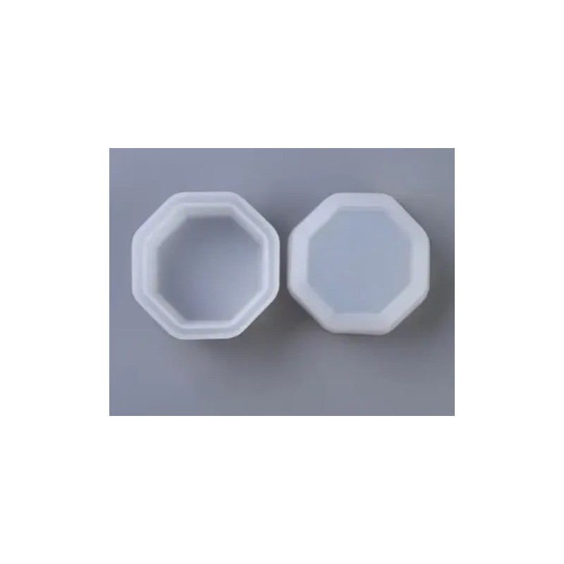 Molde de silicona pote octagonal 44x46.5mm