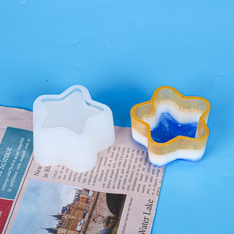 Molde de silicona pote estrella 60x35mm