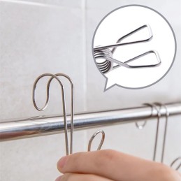 Gancho pinza inoxidable 2pc
