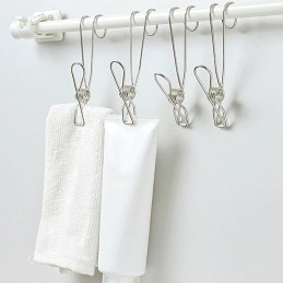 Gancho pinza inoxidable 2pc