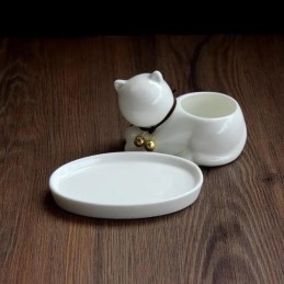 Maceta gato con base 14x9x9cm