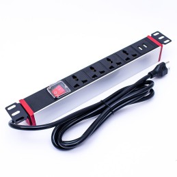 Canal de tension 4 tomas + 2 usb 2.1a