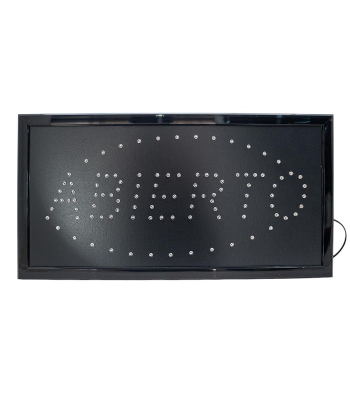 Cartel elctronico ABIERTO (luz azul intermitente)