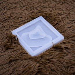 Molde de silicona cuadrado con diseño 9.5cm