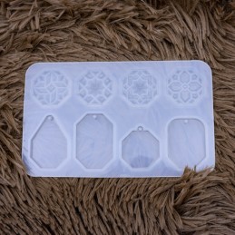 Molde de silicona dije 8 diseños 15x7cm