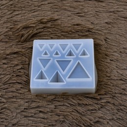 Molde de silicona triangulos planos 3d 10.5x8.7cm