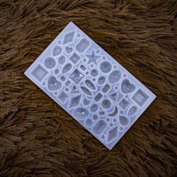 Molde de silicona gemas variadas 105x65x0.7mm