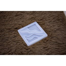 Molde de silicona cuadrado con diseño 9.5cm