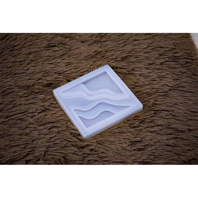 Molde de silicona cuadrado con diseño 9.5cm