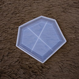 Molde de silicona posavasos hexagono 13.5x12.5cm