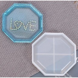 Molde de silicona posavasos octagonal 12x11.1cm