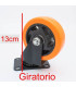 RUEDA 13CM NARANJA GIRATORIA