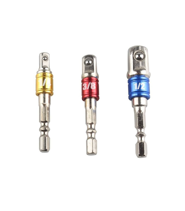 Prolongador para taladro 1/4-1/2-3/8  3pc