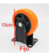 RUEDA 13CM NARANJA FIJO