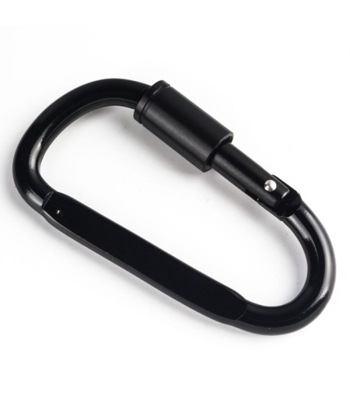 MOSQUETON ALUMINIO NEGRO