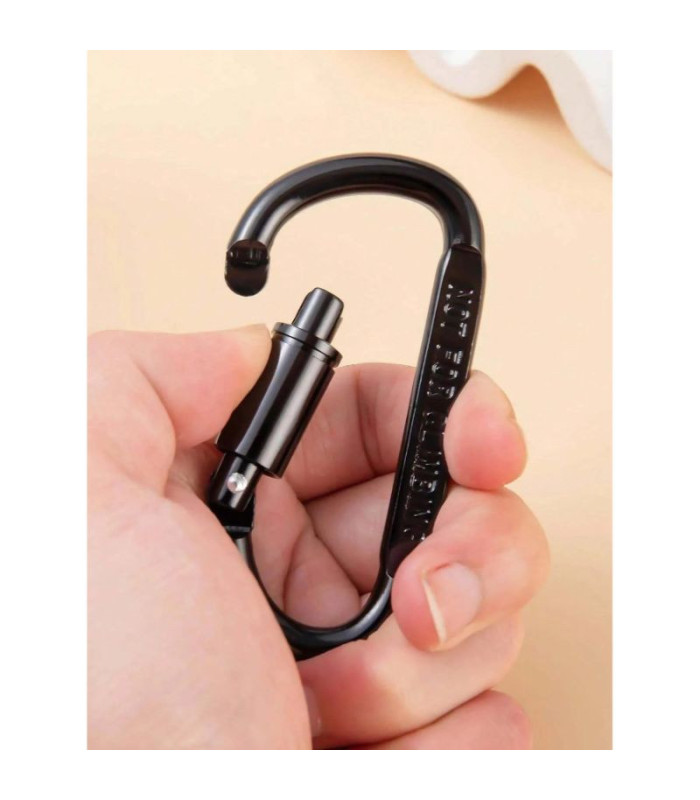 MOSQUETON ALUMINIO NEGRO