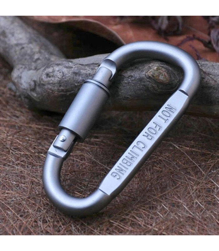 MOSQUETON ALUMINIO GRIS