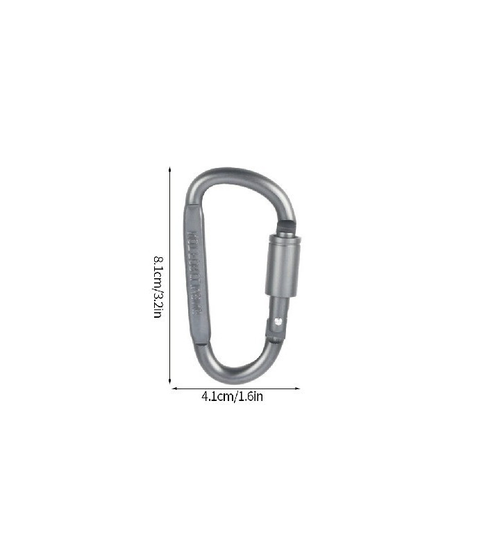 MOSQUETON ALUMINIO GRIS