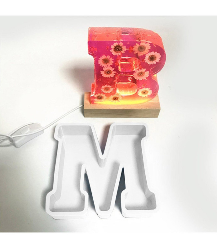 Molde de silicona letra M 165x172x20mm